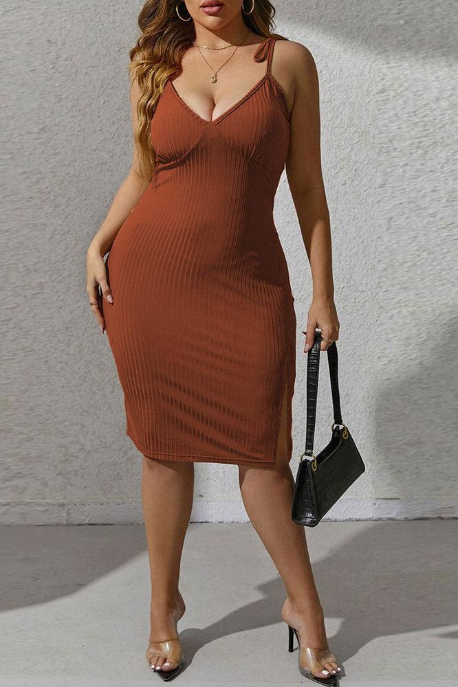 Plus Size Sleeveless Bodycon Dress