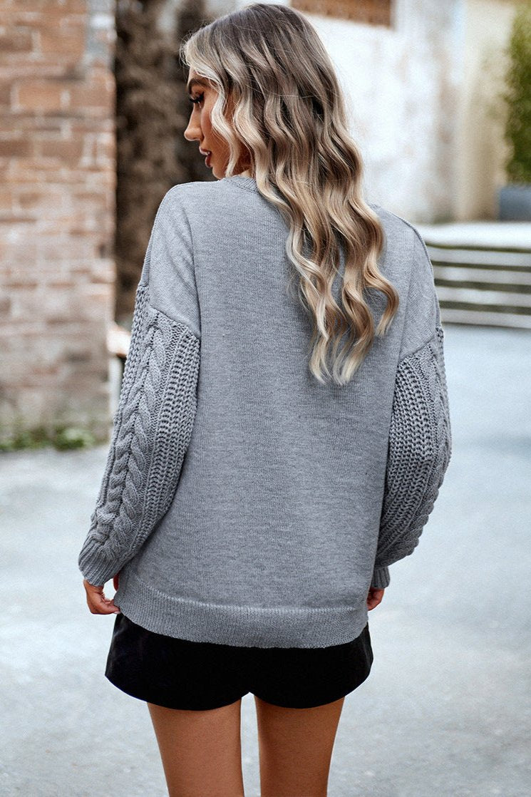 Round Neck Long Sleeve Sweater