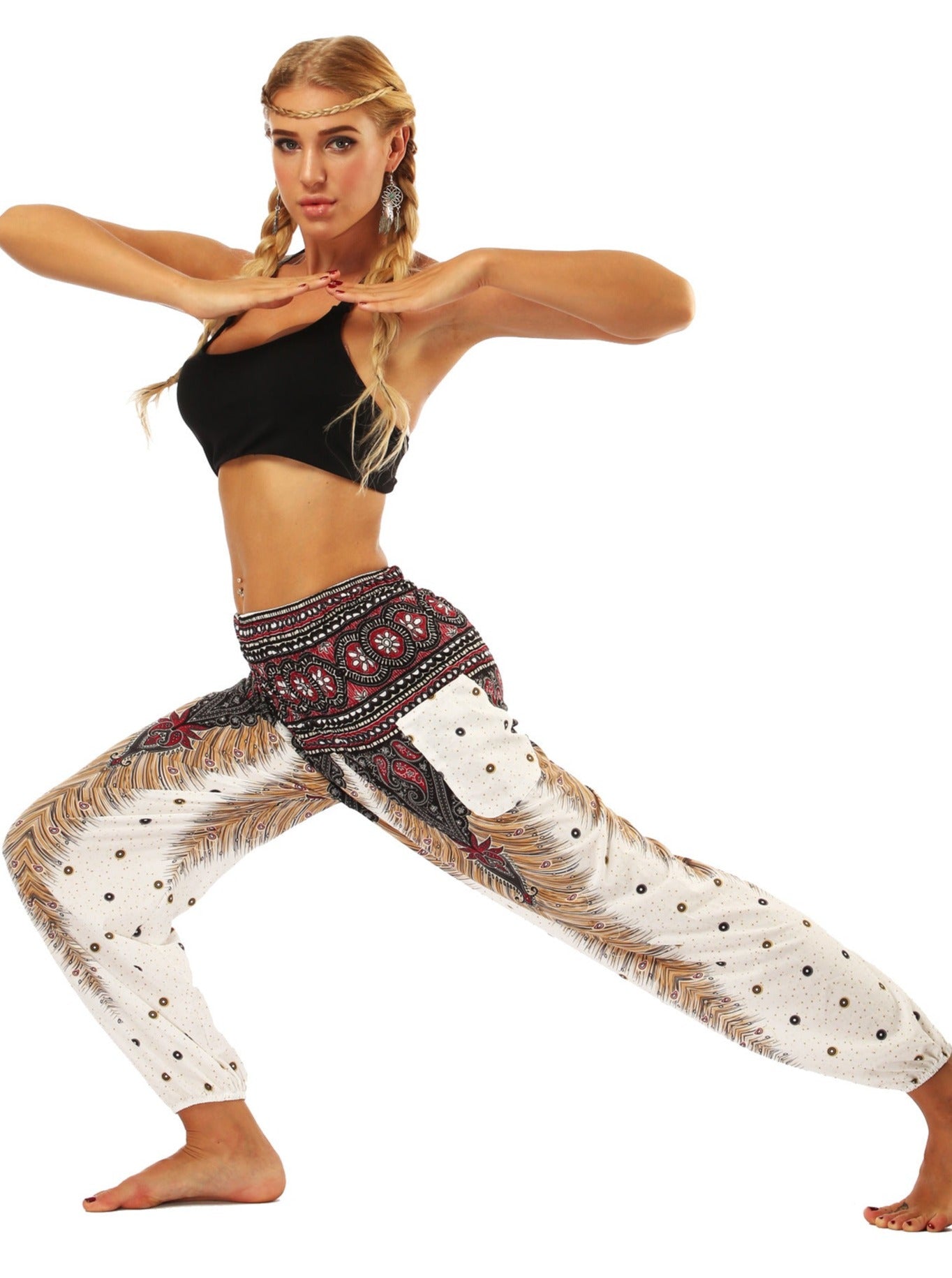 Trykte Etnisk Yoga Dance Loose Pants 