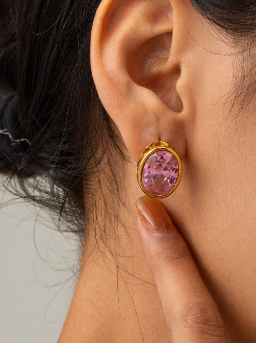 Popular Oval Hollow Earrings & Necklace Jewelry
