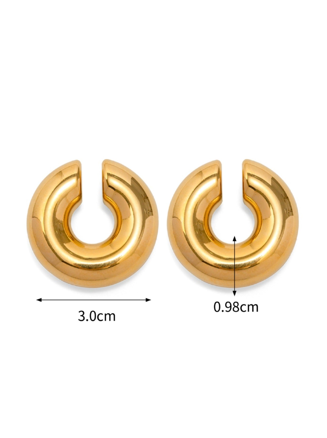 Stainless Steel Cylindrical Hollow Tube Earring Clips