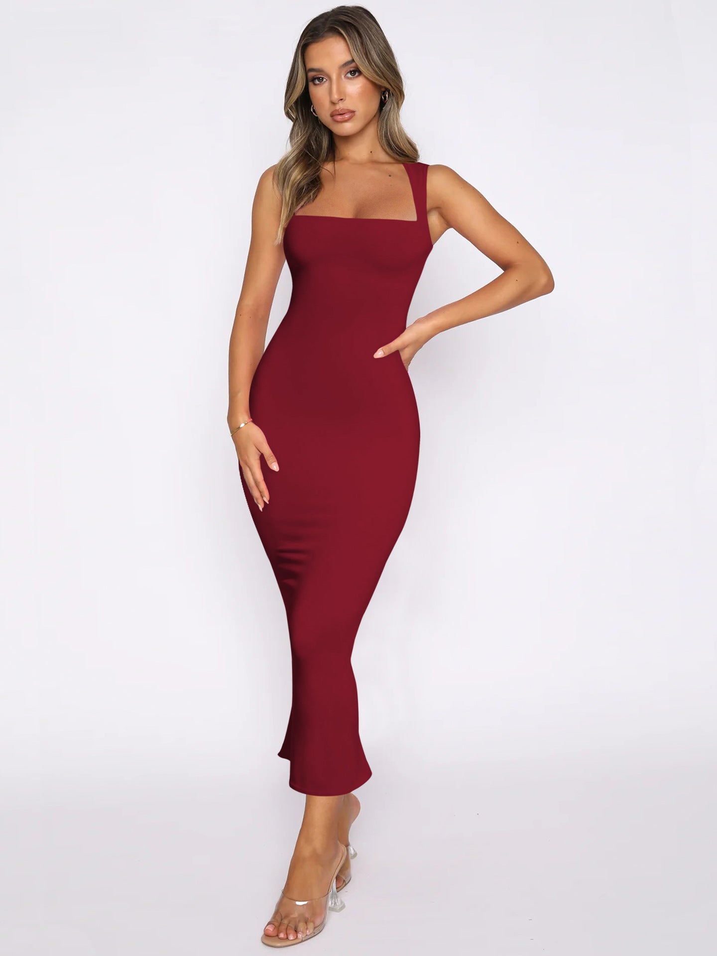 Sleeveless Bodycon Slit Dress