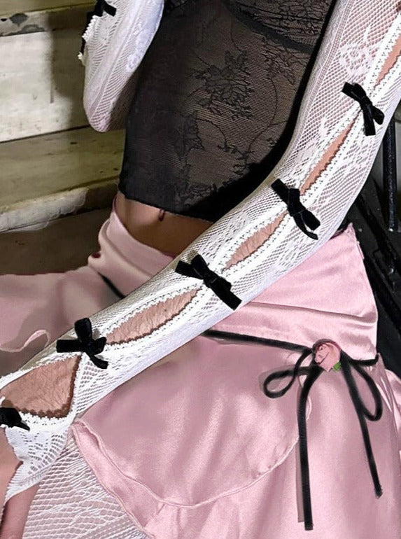 Rebel Pink Drawstring Chained Mini Skirt