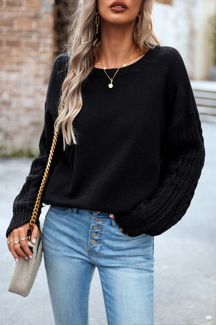 Round Neck Long Sleeve Sweater