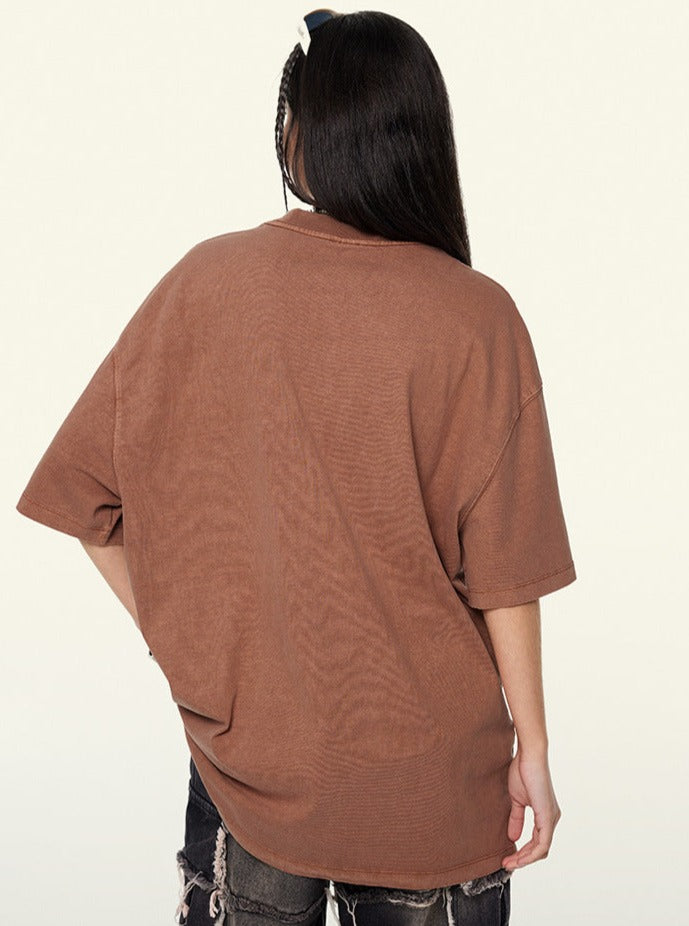 Trendy Vintage Short-Sleeved Loose T-Shirt