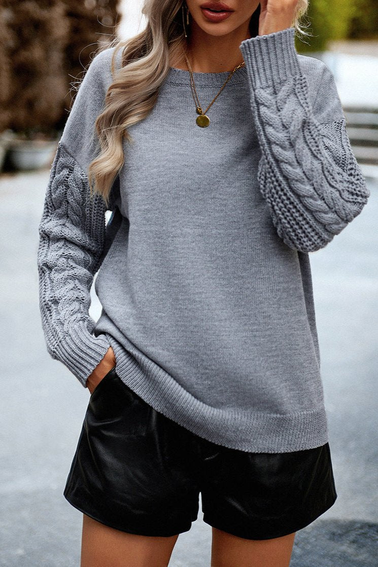 Round Neck Long Sleeve Sweater