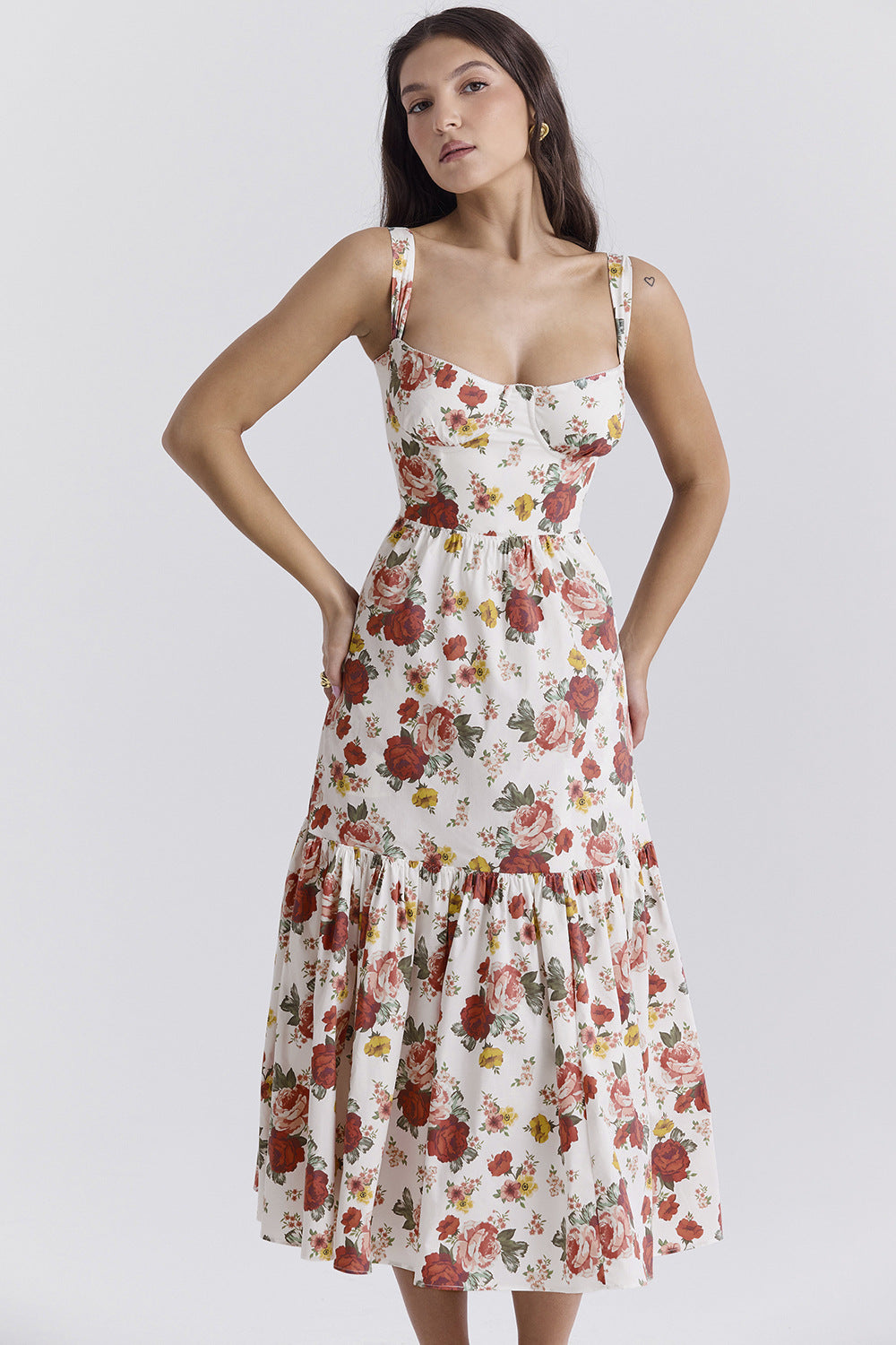 Floral Printed Sleeveless Sundress