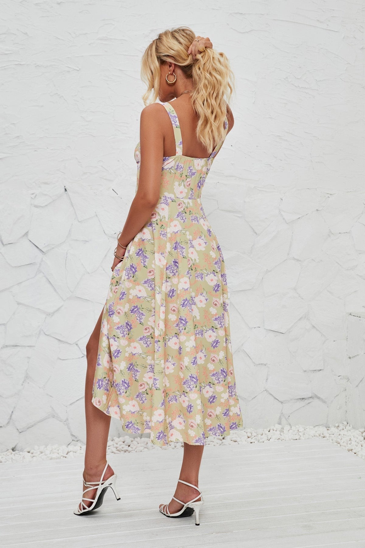 Floral Printed Sleeveless Sun Dress