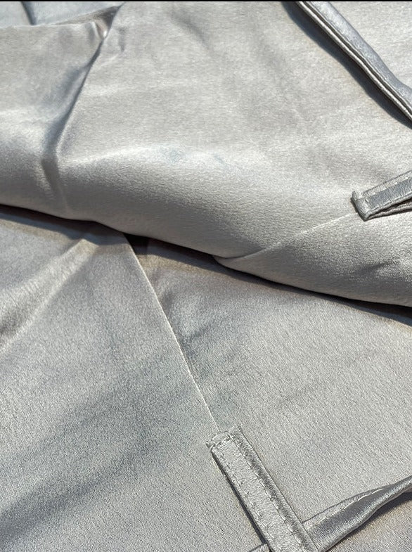 Elegant silke plisseret ærmeløs top &amp; bukser med brede ben 