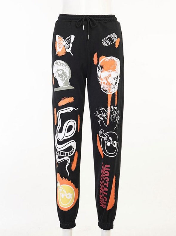 Casual Y2K Graphic Printed Streetwear Sweatpants