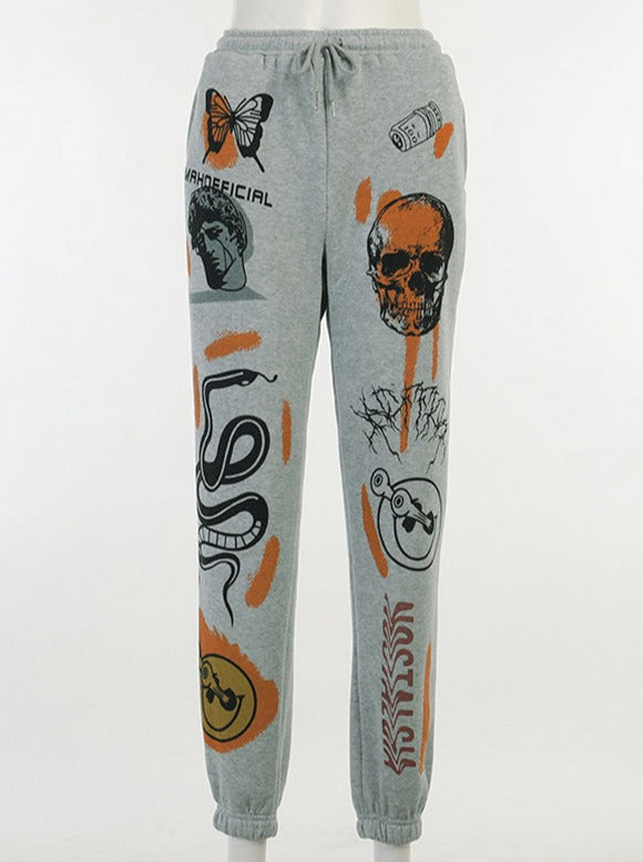 Casual Y2K Graphic Printed Streetwear Sweatpants