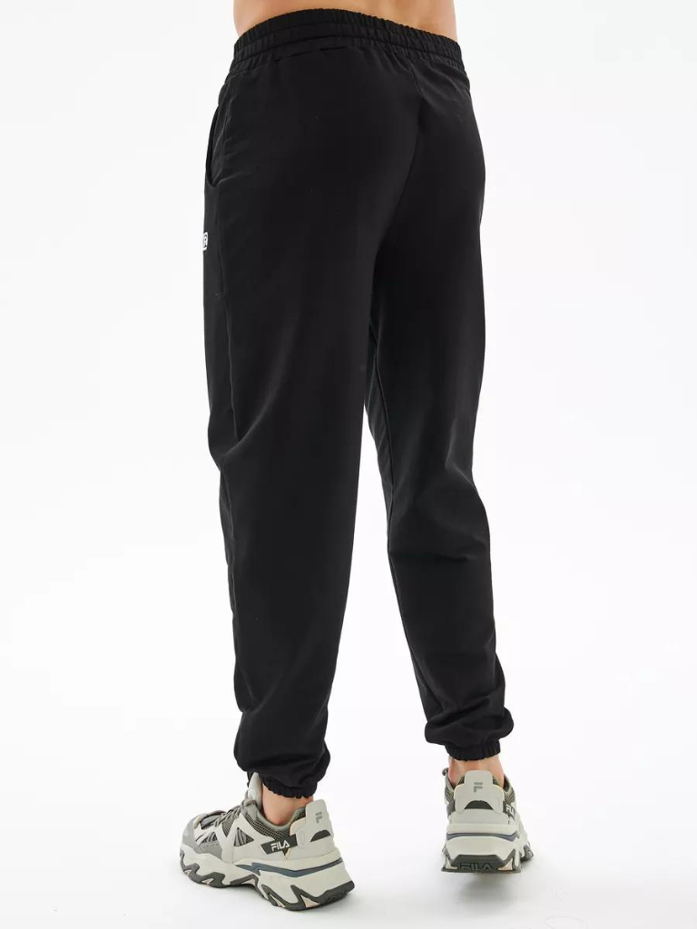 Casual Black Sporty Drawstring Trousers