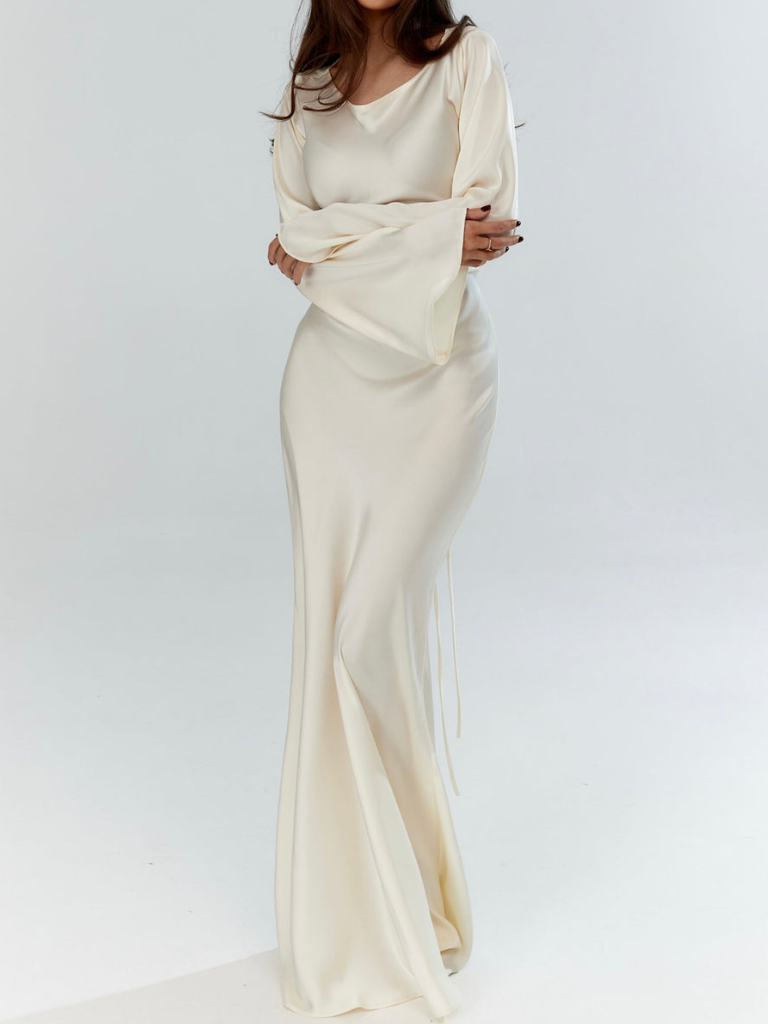 Elegant Long Sleeve Bodycon Maxi Dress