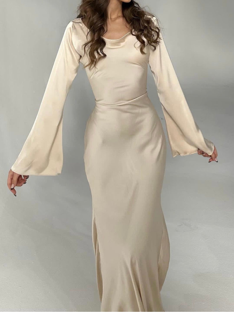 Elegant Long Sleeve Bodycon Maxi Dress