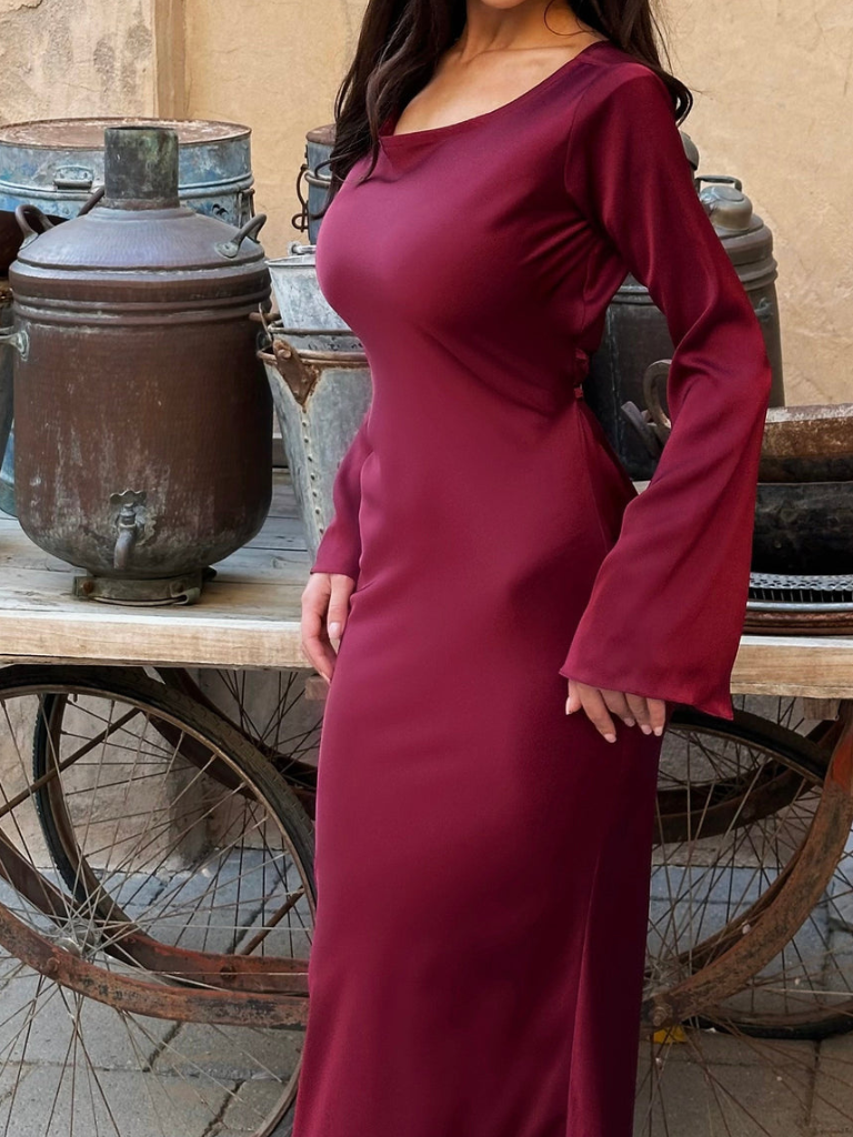 Elegant Long Sleeve Bodycon Maxi Dress