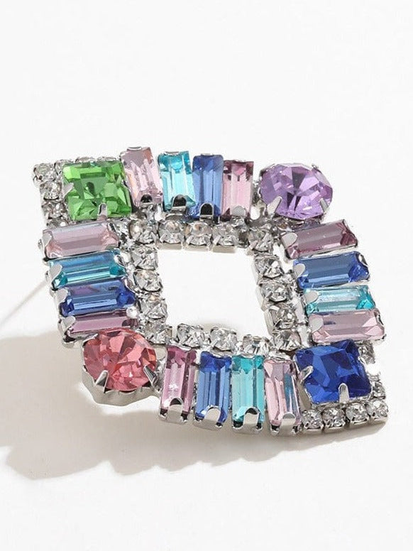 Sparkling Glass Diamond Earring & Ring