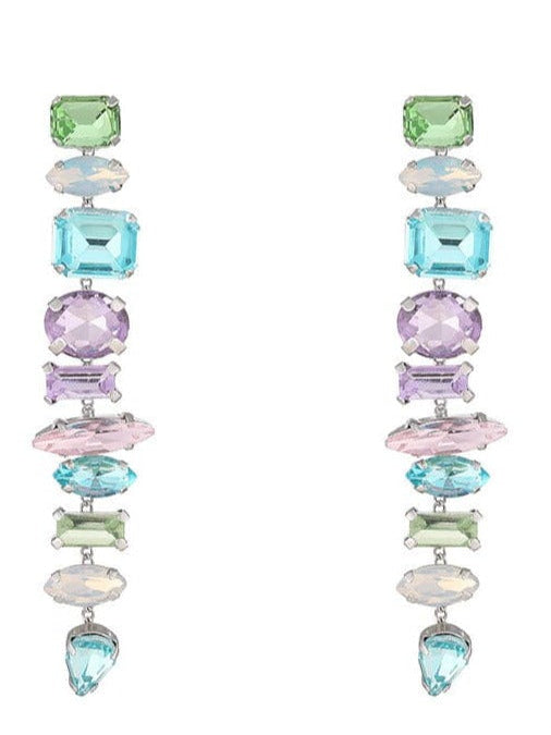 Sparkling Glass Diamond Earring & Ring
