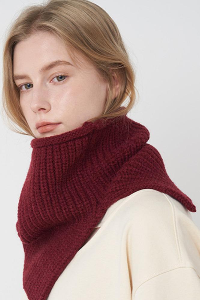 Breathable Solid Knitted Neckerchief Scarf