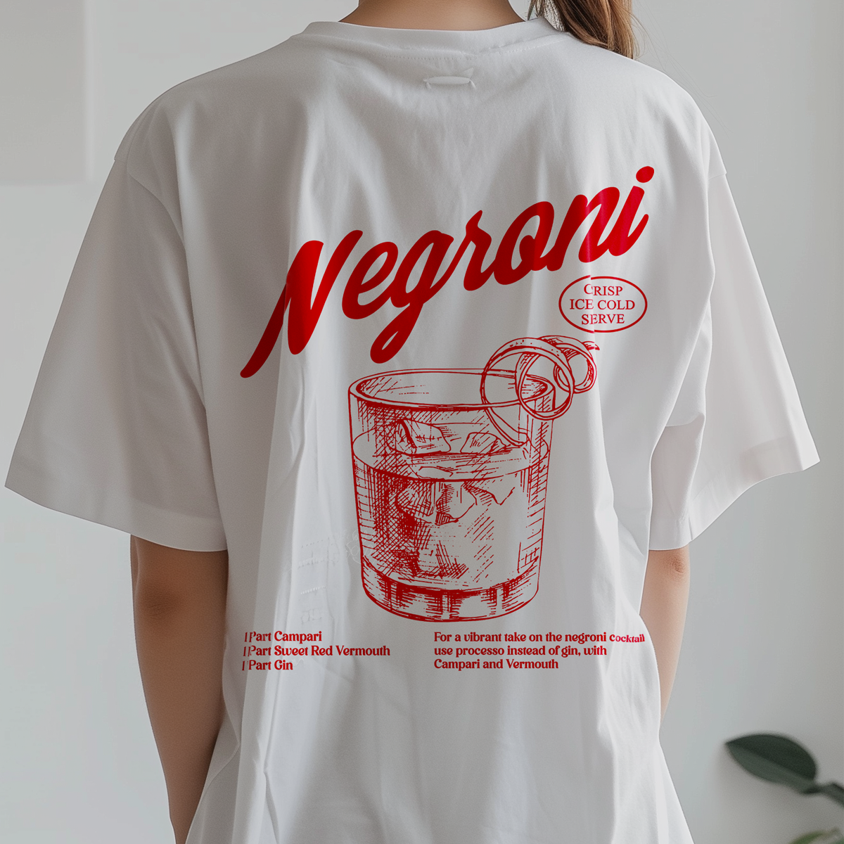 Negroni Vintage Back Printed Retro Graphic Shirt