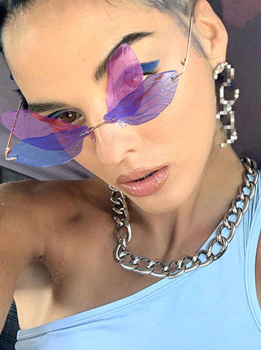 Summer Dragonfly Sunglasses Pinchbox Pink Blue 