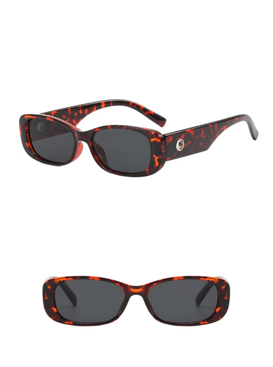 Elegant Retro Oval Sunglasses Pinchbox Leopard 