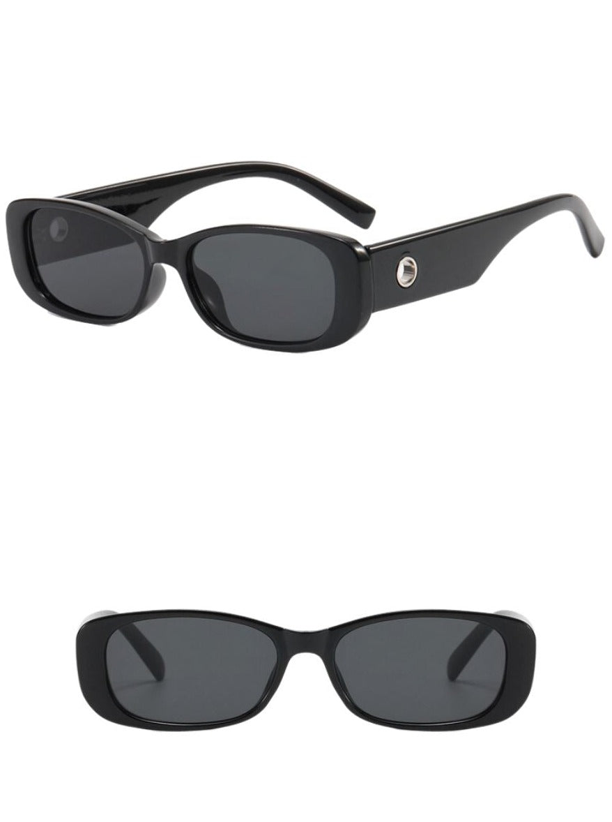 Elegant Retro Oval Sunglasses Pinchbox Black 