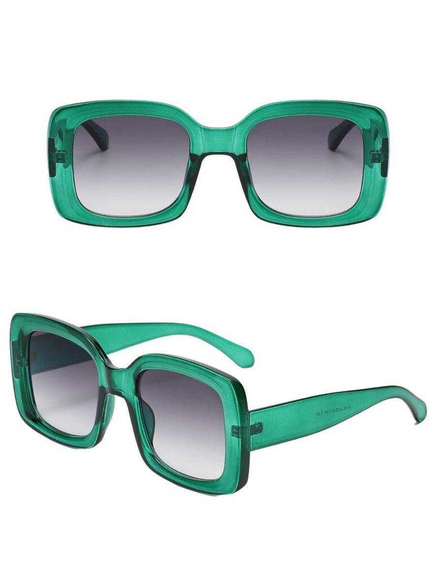 Chic Fleek Square Sunglasses Pinchbox Green 