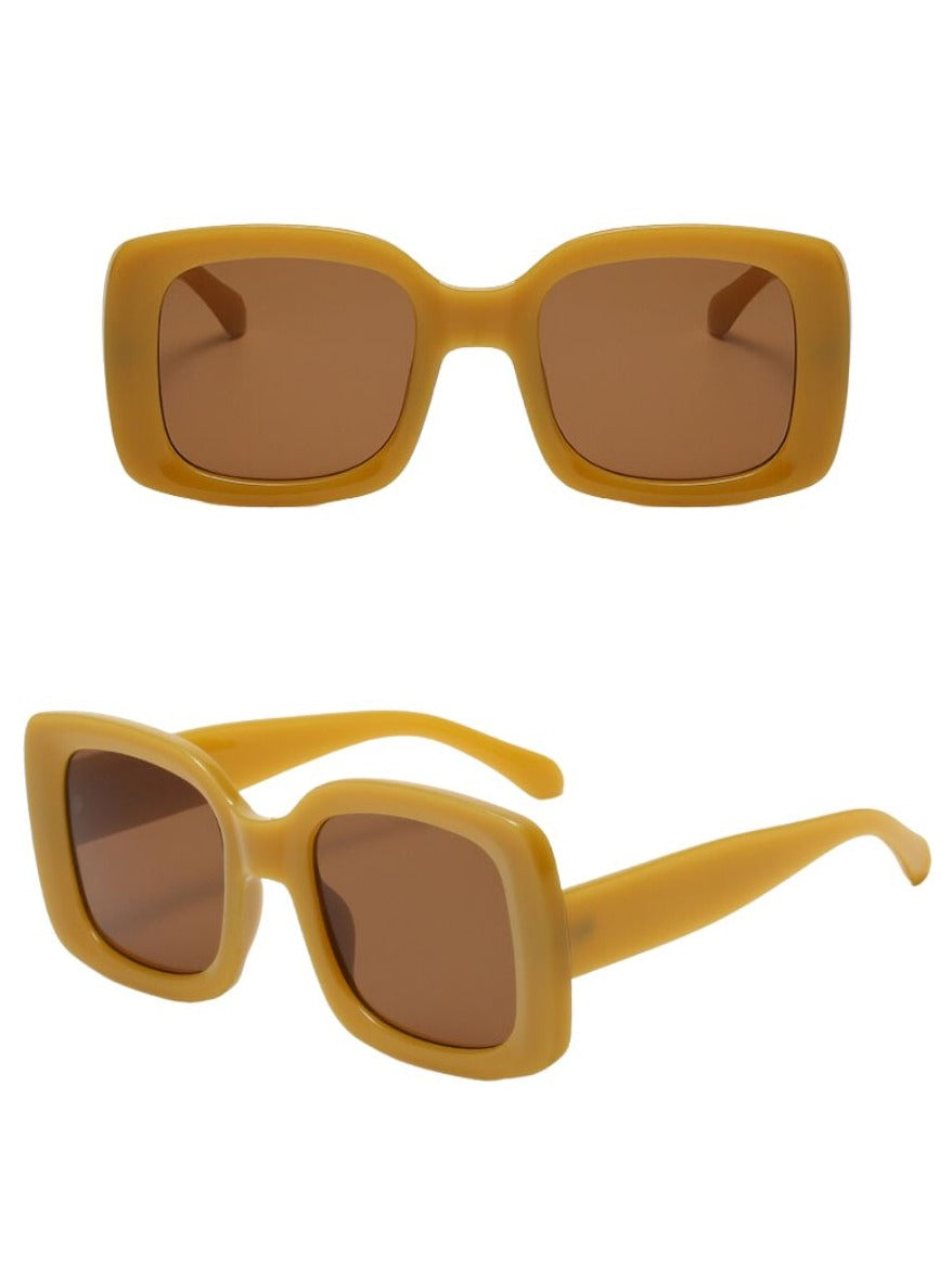 Chic Fleek Square Sunglasses Pinchbox Yellow 