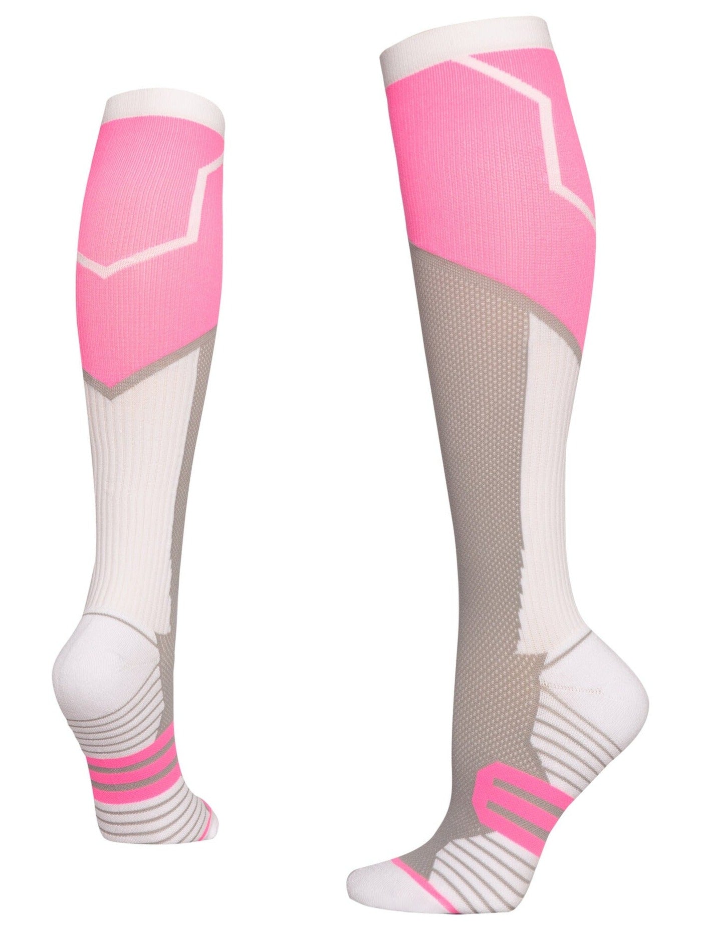 Outdoor sports pressure socks long tube skipping rope fitness calf socks sports muscles can compress socks PinchBox S/M(36-40) Pink 