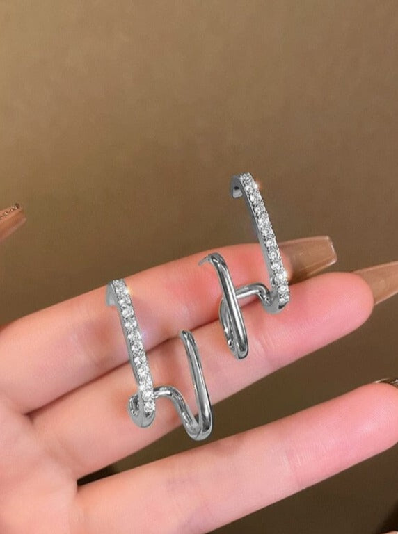 U-shaped Earrings Pinchbox Silver 